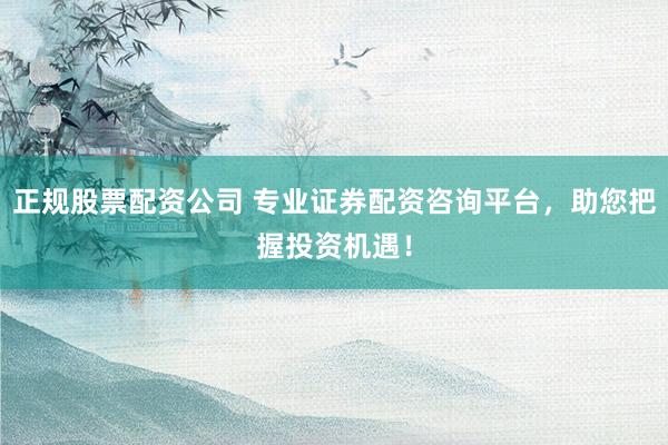 正规股票配资公司 专业证券配资咨询平台，助您把握投资机遇！