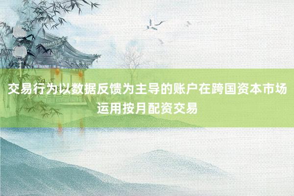 交易行为以数据反馈为主导的账户在跨国资本市场运用按月配资交易